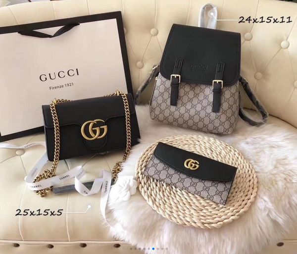 

2020 новая мода женская крупнотоннажный рюкзак сумка-мессенджер мода трехсекционный набор сумка дикие дамы роскошные сумки-мессенджеры