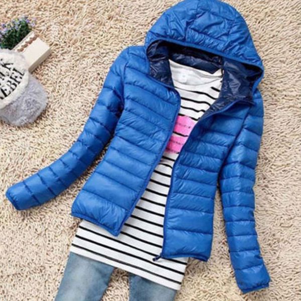 

women's coat jacket hooded short overcoat cotton ladies collar puffer bubble parka outwear, Black;brown