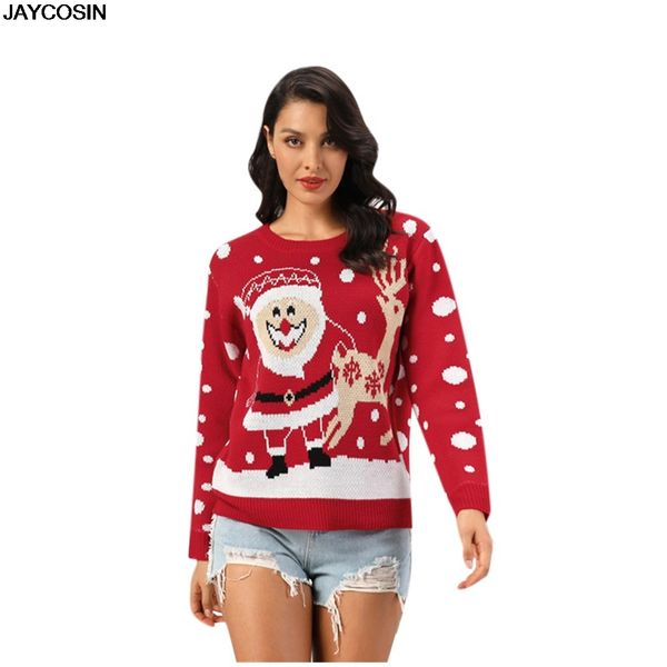 

jaycosin sweaters new funny santa men women christmas sweater jumper father xmas ugly sweaters autumn winter pullovers 1106, White;black