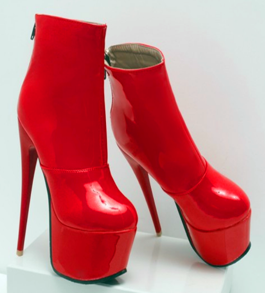 

2020 spring new short boots fashion thin with patent leather catwalk boots foreign trade explosion female, Black