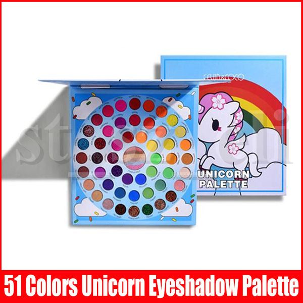 

Кевин Coco Косметика Макияж глаз Palette 51 Цвета Пигмент Матовый Shimmer Eye Shadow Unicorn Teay Eyeshado