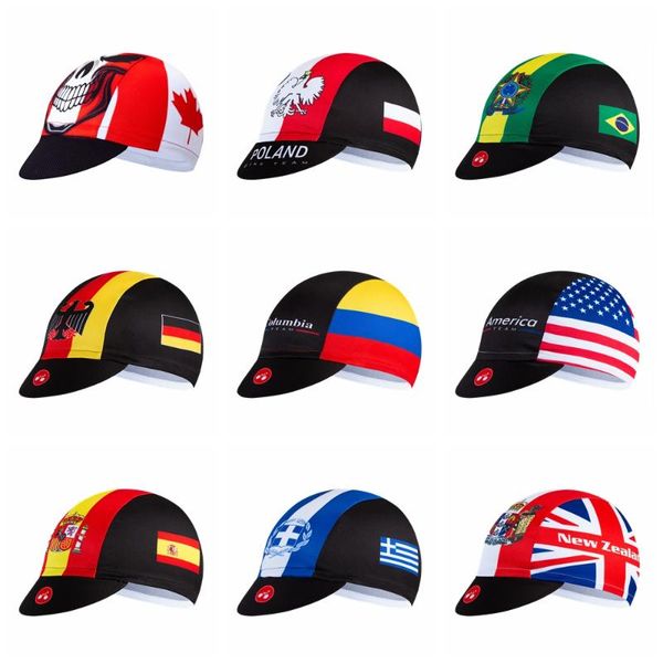

cycling cap coolmax racing mtb road team breathable pirate hunting caps men women bicycle wear sun uv bandana bike hats canada, Black