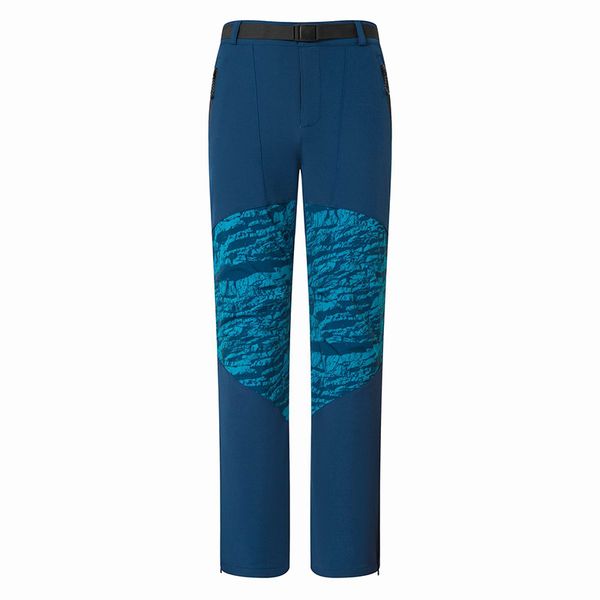 

new men's printing water resistant windproof fleece lined softshell trousers outdoor sports camping hiking trekking pants, Black;green