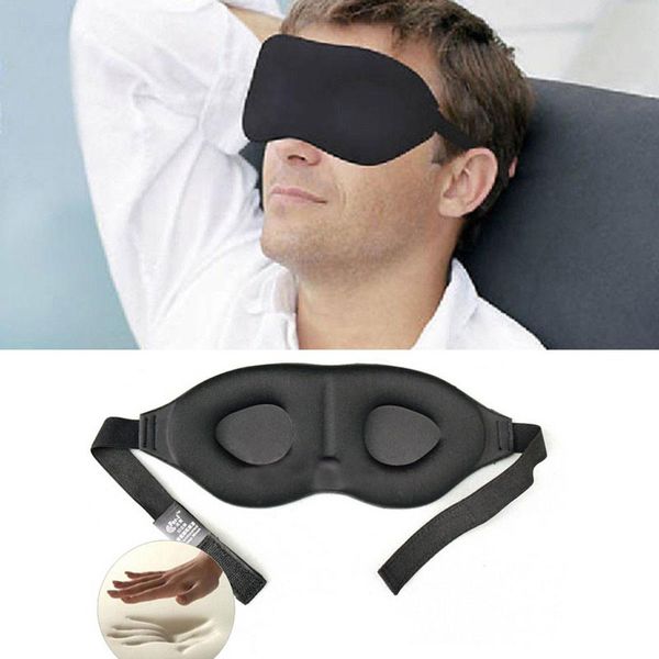 Alta qualidade Máscara 3D Sono memória espuma acolchoada Sombra Tampa Blindfold Sponge Eyeshade para Sleeping Viagem Eye Patch