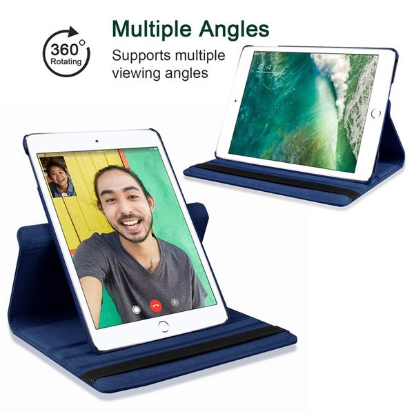 

360 degree rotation smart stand pu leather case cover for apple ipad mini 5 2019