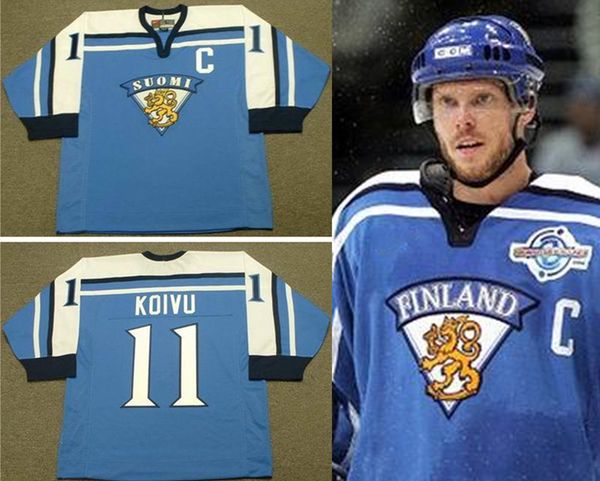 

Custom SAKU KOIVU 1998 Team Finland Olympic Throwback Hockey Jersey