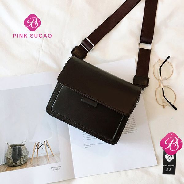 

Pink sugao designer shoulder bags luxury crossbody bag women mini purses 2019 new fashion bag retro and clearly flap small bag pu leather