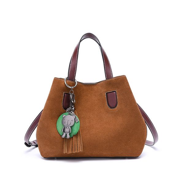 

2020 new handbag leather tassel shoulder slung handbag leather ladies bag