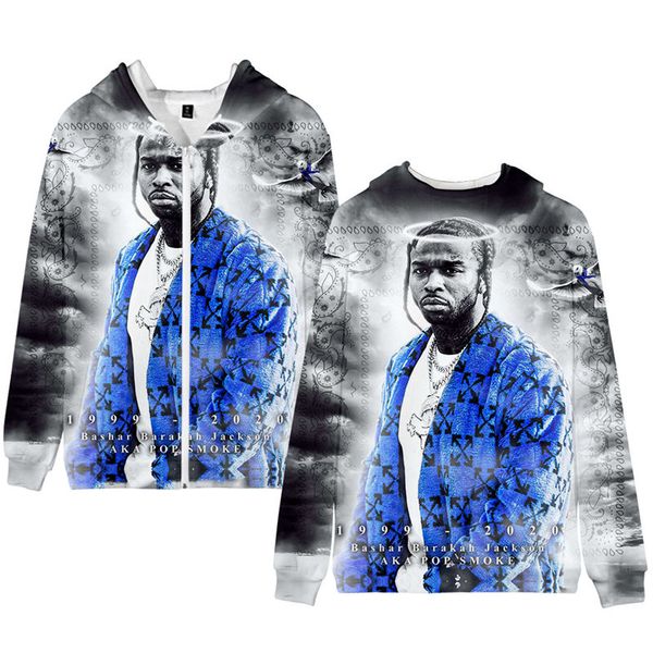 

поп 3d печати мужские толстовки с длинным рукавом с капюшоном amercian hip hop кардиган zipper самцы вскользь толстовки, Black