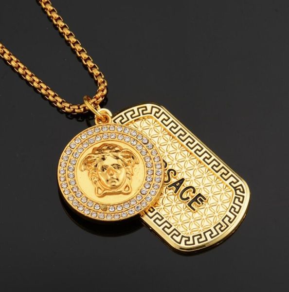 

Мужские Iced Out Подвеска Hip Hop Дизайнер ювелирных изделий Алмазное ожерелье золота Майами кубинский Панк Link Chain