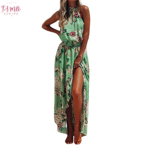 

womens casual dresses dress fashion women boho floral long maxi dress sleeveless evening party summer beach sundress ja14, Black;gray