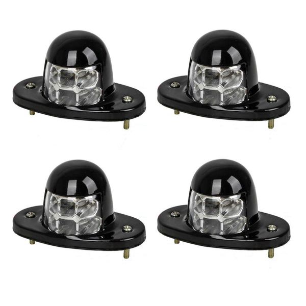 

12v car truck suv white large 6led iron shell license plate lamp