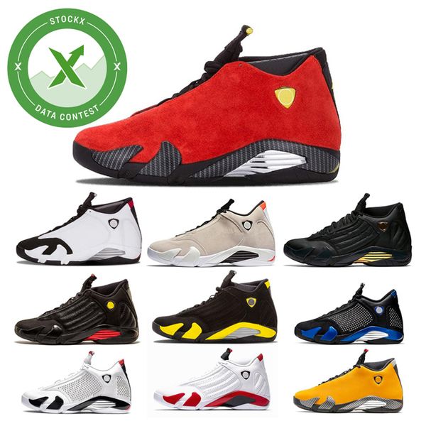 

stock x 14 14s men basketball shoes red thunder university gold candy cane varsity royal mens sports shoes size 7-13