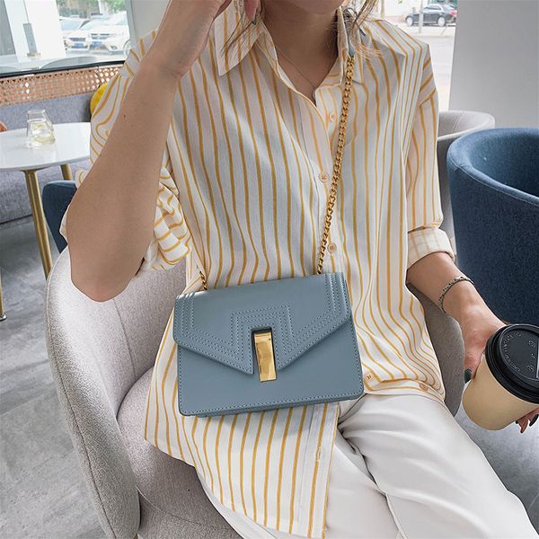 

jiulin summer female new style 2009 fashion leisure slant small square bag concave-convex mori single shoulder chain bag