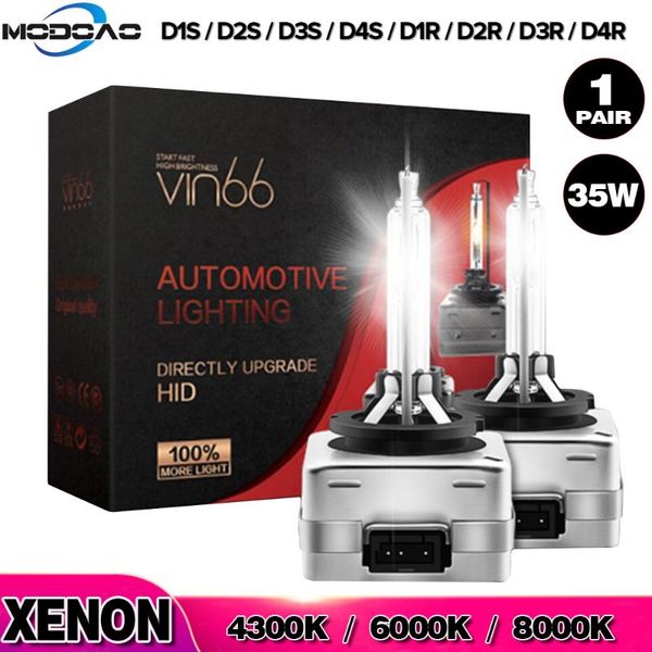 

car headlight 2pcs d1s d2s d3s d4s 4300k 6000k 8000k 35w xenon headlight bulb d1r d2r d3r d4r headlamp