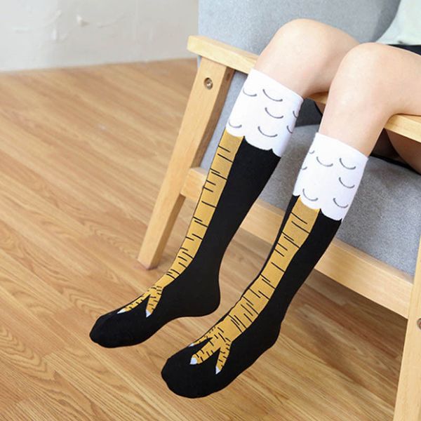 

3D Funny Chicken Winter Autumn Women's Socks Thigh High Sock 3D Cartoon Ainimals Cute Funny Thin Toe Feet Ladies Creative Socks