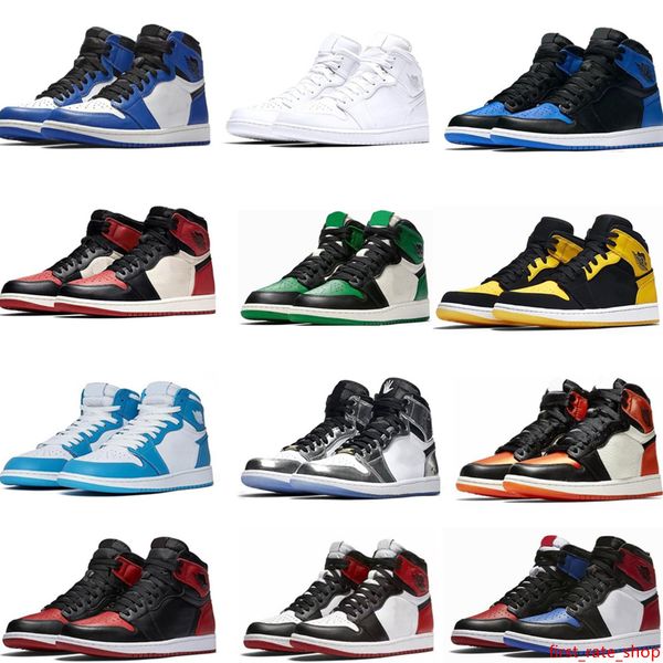 

high og bred toe chicago mid mens 1s basketball shoes game royal banned shadow black toe bred red blue white men sneakers shoe
