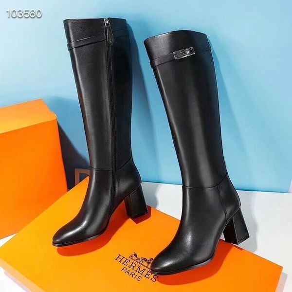 

autumn and winter women martin boots fashion luxuryhigh hee knee high long boots100% cowhide black brown thick heel motorcycle boots