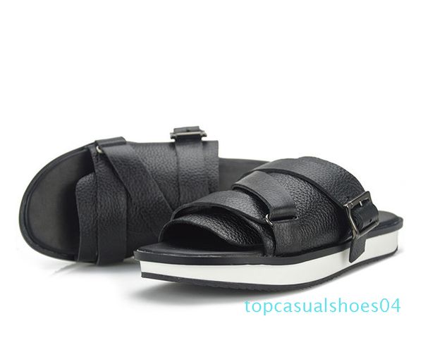 

summer fashion beach flip flop slippers mens flip flops sandals casual platform men shoes t04, Black