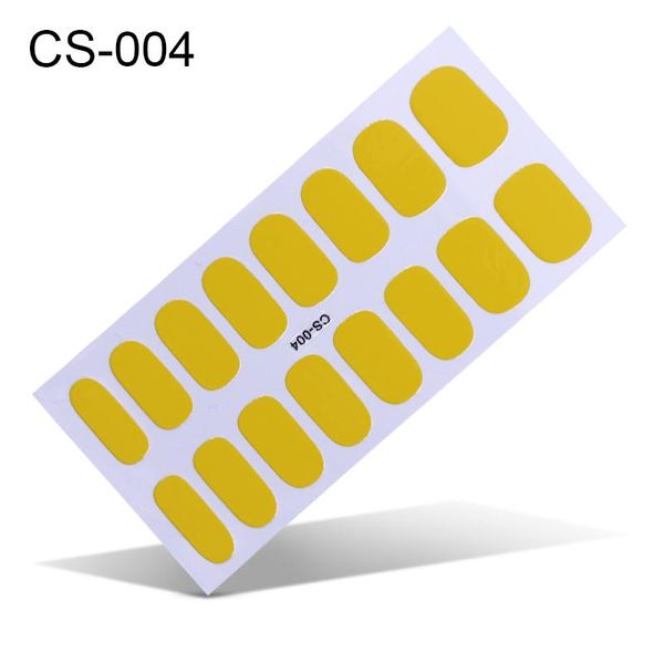 

16tips pure color yellow diy nail wraps full cover nail stickers art decorations manicure adhesive polish nails valentine gift, Black