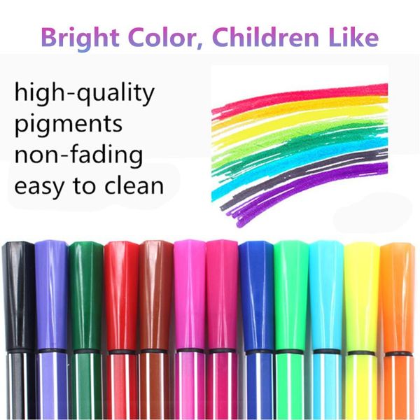 

12 цветов/комплект искусства со стержнем капиллярной ручки марк акварельная линия пера перо для рисования