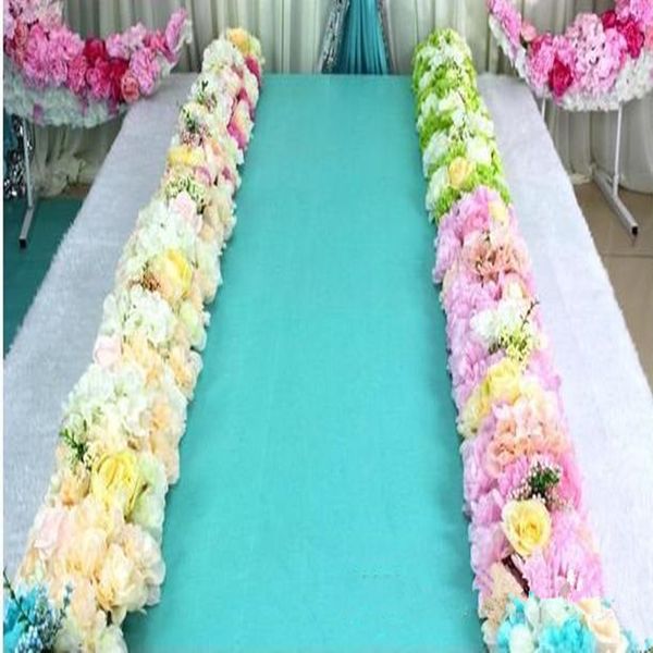 

wedding road lead flowers long table centerpieces flower arch door lintel silk rose wedding party backdrops decoration