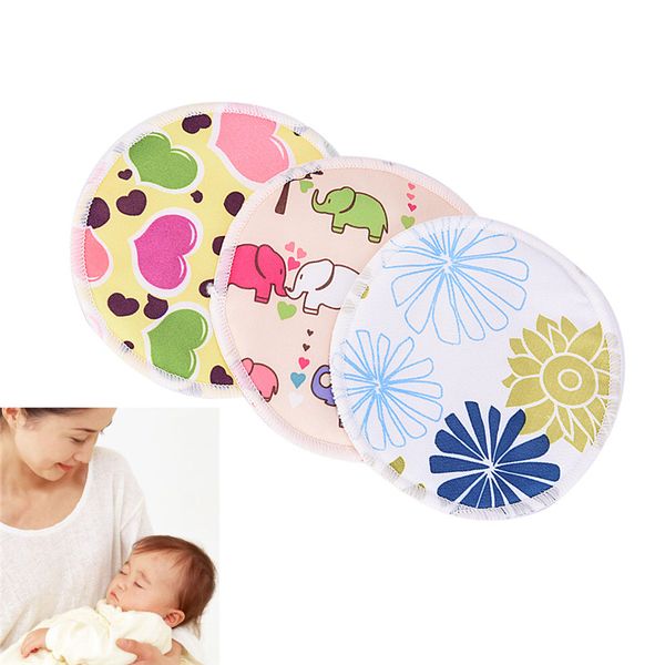 

bamboo nursing pads breast pad for mum washable waterproof feeding pad bamboo reusable pads random color, White