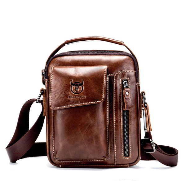 

luxury cowhide men casual single shoulder bags for sports man outdoor crossbody bag genuine leather pockets fh292