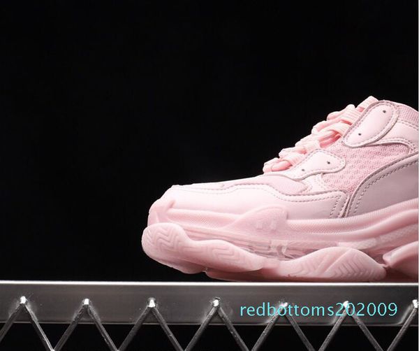 

new luxury triple s designer low pink dad combination sole men and women fashion casual shoes size 36-45 r09, Black
