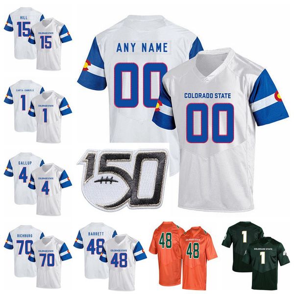 

colorado state college football jerseys marcus mcelroy jersey jaylen thomas jamal hicks k.j. carta-samuels izzy matthews custom stitched, Black