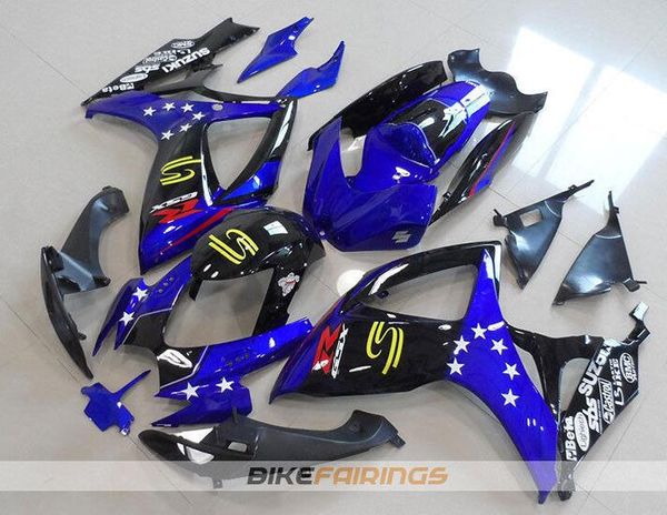 

новый комплект обтекателей абс, пригодный для suzuki gsxr 600 750 k6 06 07 gsxr-600 gsxr750 gsxr600 gsxr-750 2006 2007 хороший черный синий