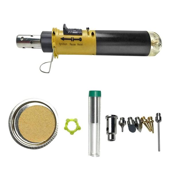 

105 k 12 in 1 gas soldering iron cordless welding pen butane blow torch small size light weight and portable repair tool