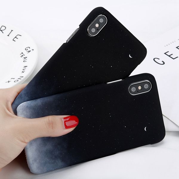 

чехол для iphone 11 6 6s 7 8 plus x xr xs 11pro max starry sky moon star вулканический ultra thin hard pc back cover