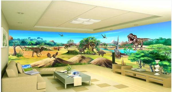 

wdbh custom p 3d wallpaper jurassic era dinosaurs tv background home decor living room 3d wall muals wall paper for walls 3 d