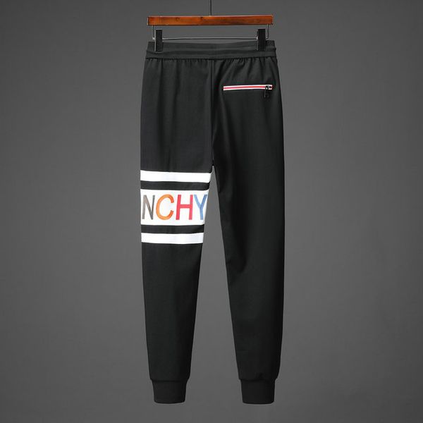 

giv mens designer pants luxury tide brand pants letter printing cotton casual comfortable street jogger mens sports trousers, Black