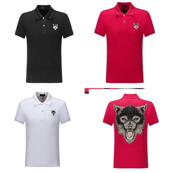 

sequin designer quality brand pp t-shirt o-neck ladies new leisure cotton men's short-sleeved t-shirt fashion women's sports ipjil, Black