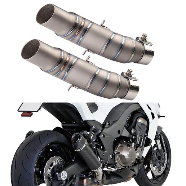 

motorcycle exhaust middle link pipe accessories connection system for z1000 z 1000 2010- 2019 slip-on ing