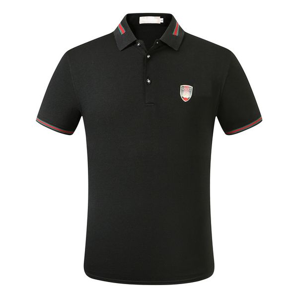 

bee polo shirts mens designer t-shirts fashion brand clothing short sleeve calssic luxury tshirt business casual tee -2xl, Gray