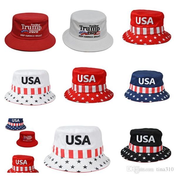 

rump 2020 fisherman hat men hip hop bucket hats american president election embroidery trump hats woman travel party suppliest2c5109