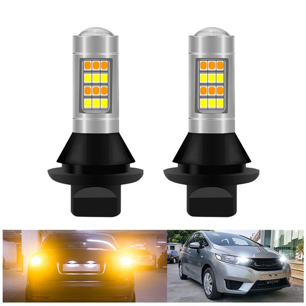 

2ps 1156 ba15s bau15s p21w s25 42smd t20 w21w wy21w 7440 lamp day running light turn signal drl led external light dual color