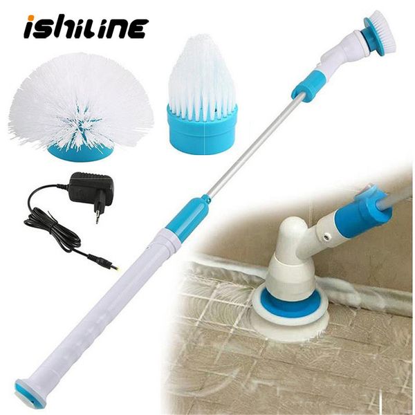

turbo scrub electric cleaning brush adjustable waterproof cleaner wireless charging clean bathroom kitchen cleaning tools set