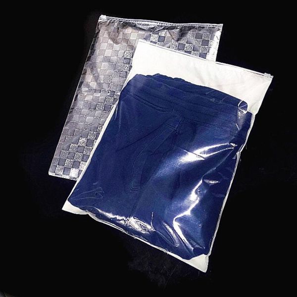 

dhl 400pcs/lot plastic front aluminum foil translucent zip lock bag for clothing storage underwear package with vent hole