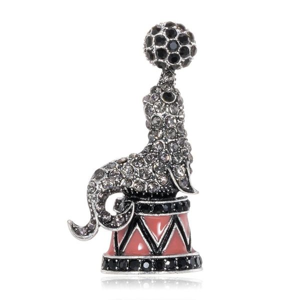 

горный хрусталь сплава алмазов животных брошь булавка мода морской лев брошь оптовые ювелирные изделия для женщин hat обувь сумки аксессуары, Gray