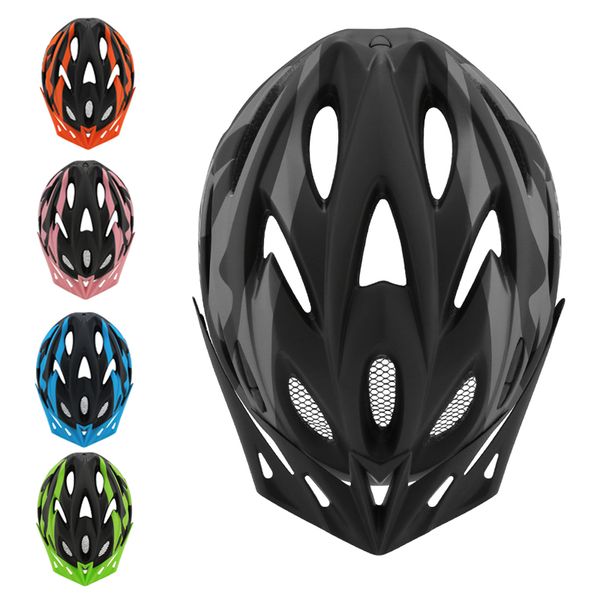 

ultralight cycling helmet with tail light removable visor mountain bike off-road riding safety helmet adjustable