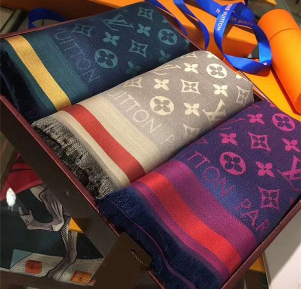 

wool silk brand scarf fashion womens scarves famous design brand square 140x140cm shawl wrap scarves without box fast, Blue;gray
