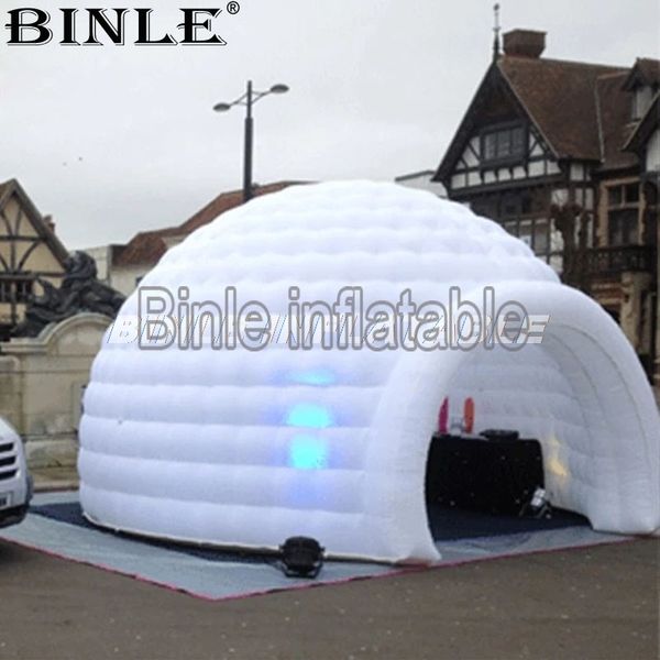 

Популярные Белый Дискотека светодиодное освещение надувные Иглу палатка надувной купол палатки для продажи