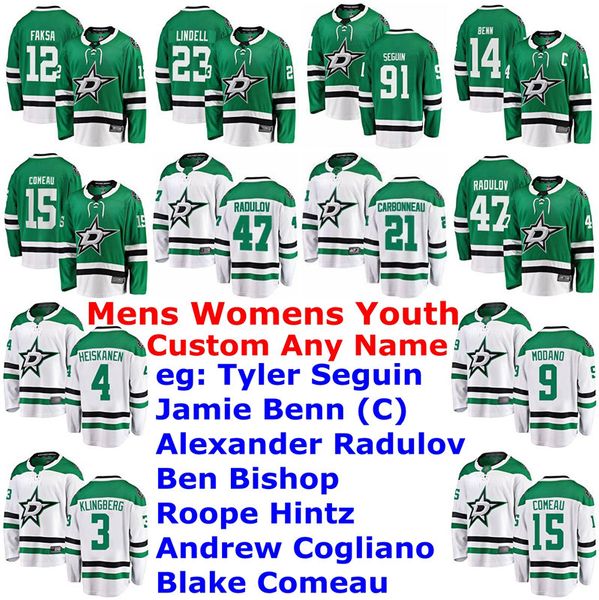 

dallas stars jerseys esa lindell jersey andrej sekera roman polak anton khudobin jamie oleksiak hockey jerseys womens customize stitched, Black;red