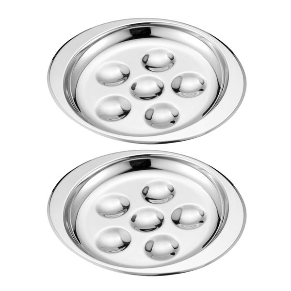 

набор из 2 из нержавеющей стали французского escargot выпечка плита грибной snail блюда