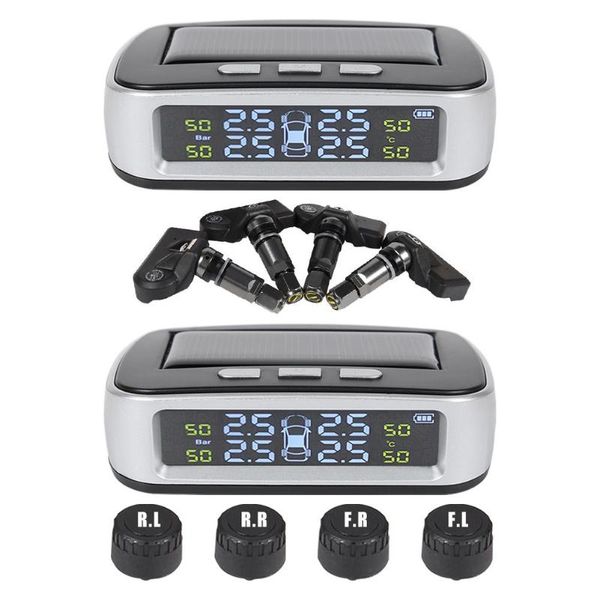 

new t03 solar car tpms lcd auto tire pressure monitoring alarm system with 4 sensors working temperature -20-80 degrees