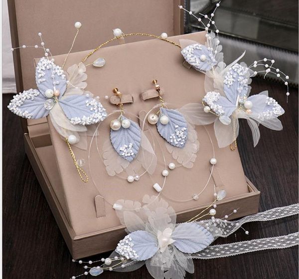 

new wedding bridal headdress korean wedding dress hair accessories neck flower suit dress sen accessories, Silver